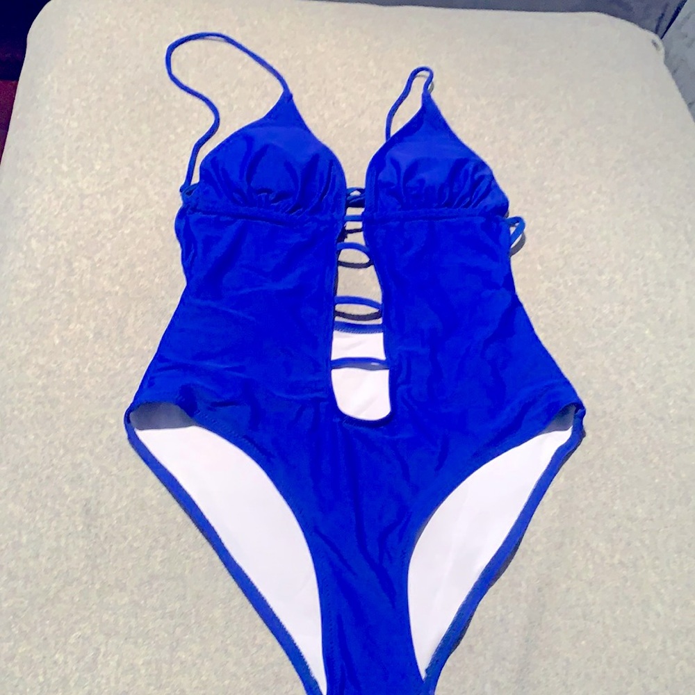 Royal blue bathing-suit
